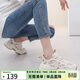 ZHR休閑鞋女網(wǎng)面透氣夏時(shí)尚厚底女鞋輕便運動(dòng)老爹鞋女 G571E 米色 38