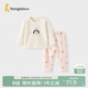 童泰（TONGTAI）寶寶秋衣套裝春秋季純棉嬰兒衣服兒童睡衣秋褲家居服粉色120cm