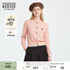 Teenie Weenie【含綿羊毛】小熊女裝春秋季假兩件圓領(lǐng)毛衣針織開(kāi)衫 粉色 S