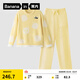 蕉內（Bananain）絨絨520H睡衣男女士保暖可外穿家居服紅色本命年套裝秋冬季新款 【女士圓領(lǐng)】大熊貓-奶黃 M