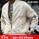 馬登工裝美式MA1飛行員夾克棉服版男士春冬保暖外套bomber棒球服棉衣 米杏色 L