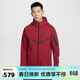 耐克（NIKE）男子全長(cháng)拉鏈開(kāi)襟連帽衫HV0950-687 紅色 L