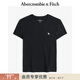 Abercrombie & Fitch【百搭圓領(lǐng)】小麋鹿圖案女裝25夏季美式修身短袖T恤139-5273 黑色 XS (160/84A)