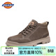 Dickies馬丁靴男鞋春季鞋子男款低幫工裝鞋百搭男士靴子厚底增高短靴 咖啡 42 【偏大一碼，適合運動(dòng)鞋43】