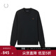 Fred Perry男裝圓領(lǐng)衛衣2025秋季新款簡(jiǎn)約基礎款套頭衫上衣M7535X BKH/黑色 L
