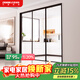 歐帝樂(lè )（OUDILE）新款推拉門(mén)衛生間門(mén)折疊門(mén)鈦鎂鋁合金門(mén)三聯(lián)動(dòng)推拉門(mén)廚房玻璃門(mén)隔斷門(mén) 極簡(jiǎn)系列 【地軌】雙軌雙扇558/㎡（單扇1.5㎡起算）