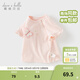 戴維貝拉（DAVE＆BELLA）夏裝新款純棉女童t恤兒童衣服小童短袖上衣洋氣女寶寶打底衫 糖果粉【現貨】 100 cm（建議身高90-100cm）