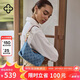 CASSILE卡思樂(lè )單肩包女牛仔通勤大容量輕奢腋下包生日禮物