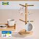 宜家（IKEA）OSTBIT奧比特杯架竹制置物架廚房臺面支架收納架現代 竹杯架
