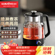金灶（KAMJOVE）噴淋式煮茶器煮茶壺白茶黑茶蒸茶器花茶壺蒸茶蒸汽煮茶燒水壺A-57 黑色1L