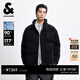 杰克·瓊斯（JACK&JONES）秋冬季男裝羽絨服寬松立領(lǐng)字母設計時(shí)尚百搭潮流雙門(mén)襟225412001 黑色PURE BLACK L （180）