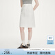 范思藍恩秋季通勤簡(jiǎn)約直筒半身裙女秋2024新款簡(jiǎn)約百搭a字中長(cháng)款裙子 云朵白 M
