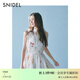 SNIDEL【明星同款】春夏蝴蝶結系帶荷葉邊無(wú)袖連衣裙SWFO252071 花朵圖案 L (2)