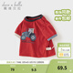 戴維貝拉（DAVE＆BELLA）男童短袖t恤卡通兒童上衣純棉寶寶衣服夏季新款小童打底衫 紅色【現貨】 110 cm（建議身高100-110cm） cm（建議身高100-110cm）