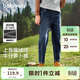 巴拉巴拉童裝男童牛仔褲長(cháng)褲中大童褲子秋冬保暖加絨蘿卜褲潮208424108104