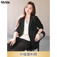 MsShe輕職場(chǎng)彈力西裝大碼女裝2026新款春裝胖mm高級感西服外套女200斤 彈力西裝-經(jīng)典黑色26年3月20日到貨 2XL