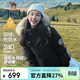 駱駝（CAMEL）【王俊凱同款】戶(hù)外羽絨服男女中長(cháng)款700蓬防潑水加厚御寒外套