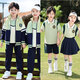 幼兒園園服春秋款小學(xué)生校服沖鋒衣三件套裝兒童班服男女童運動(dòng)服 男童四件套定制 150 cm