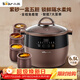 小熊（Bear）電燉鍋 電燉盅 隔水燉鍋 煲湯鍋燉湯鍋 電砂鍋 紫砂鍋 煮粥鍋5-6個(gè)人大容量可預約定時(shí)B45Z1 6.5L