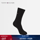 Tommy Hilfiger男裝含羊毛混紡簡(jiǎn)約小繡標商務(wù)紳士休閑純色運動(dòng)中筒襪子 黑色078 均碼