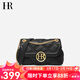 HR赫蓮娜包包女包菱格鏈條包女小包女士單肩斜挎包女女生日禮物 黑色(升級頭層牛皮)