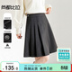 尚都比拉半身裙女裝秋冬新款學(xué)院風(fēng)百褶裙小個(gè)子簡(jiǎn)約A字短裙