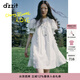 DZZIT【爆款補單】地素法式蕾絲連衣裙夏白色泡泡袖度假風(fēng)裙子 白色 XS