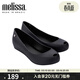 melissa梅麗莎春夏純色魚(yú)嘴平底成人女士單鞋果凍鞋32938 黑色 （01003） 36