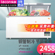 樂(lè )創(chuàng  )（lecon）臥式冰箱商用冰柜雙門(mén)冷柜冷凍柜冷藏柜保鮮柜商用雪糕柜小冰柜飲品柜多功能 698型單溫【650升容量】