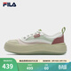 斐樂(lè )（FILA）官方女鞋水母鞋帆布鞋夏新款時(shí)尚復古休閑鞋 桃色粉/新薄荷綠-CS 38