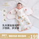 英氏（YEEHOO）防驚跳睡袋包裹式新生睡袋純棉襁褓巾包巾春夏 山野52-73cm