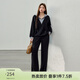 纖莉秀【新春通勤戰袍不費力顯身材懶人套裝】大碼女裝胖mm春新款0197 黑色 2XL