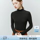 范思藍恩22FS4378親膚軟糯半高領(lǐng)修身打底衫女秋冬內搭長(cháng)袖針織衫 黑色 M