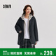 森馬（Semir）外套女中長(cháng)款西裝領(lǐng)通勤寬松2024冬含羊毛雙面呢夾克109724108021