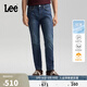 Lee【張凌赫代言】26春夏新輕薄723修身直筒牛仔褲男 中深藍色 32