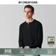 By Creations【可機洗】柏品14針亨利領(lǐng)羊毛衫男士秋冬商務(wù)易打理保暖套頭毛衣 黑色 L
