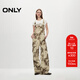 ONLY秋季時(shí)尚廢土風(fēng)直筒高腰長(cháng)褲背帶休閑褲女|12427S001 HH9 伊恩印花 XS (155) 60A