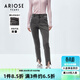 艾諾絲雅詩(shī)ARIOSEYEARS春秋款百搭高腰彈力修身鉛筆褲牛仔褲20123202 灰色 L