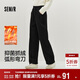 森馬（Semir）休閑褲女冬季發(fā)熱抑菌抓絨寬松彎刀褲2025潮酷香蕉褲109725127008