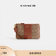蔻馳（COACH）女士經(jīng)典標志小號復古腕包 B4/棕黃色 焦糖色