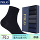 POLO襪子男純色薄款中筒男襪6雙禮盒裝 春夏簡(jiǎn)約吸汗透氣舒適商務(wù)襪 黑+藍+深灰各2雙【型號7127】 6雙 均碼 39-45碼鞋合適