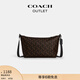 蔻馳（COACH）奧萊男女同款老花馬車(chē)圖案FINN斜挎包單肩包 Qb/松露色 混合色