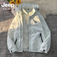 JEEP SPIRIT吉普沖鋒衣外套男女春秋可拆卸三合一防風(fēng)防水夾克情侶進(jìn)藏登山服 女款白色-兩件套（外套+內里） XL