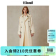 ELAND【無(wú)氟防水】衣戀經(jīng)典主義風(fēng)衣女純棉舒適通勤外套25秋新款 乳白色(64)Cream M