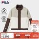 FILA 斐樂(lè )官方女士棉服2026春新款時(shí)尚休閑寬松拼色夾克保暖外套 深土色-BN M 165/84A/M