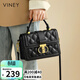 viney牛皮包包女包時(shí)尚斜挎包輕奢手提單肩包生日禮物高級感送女友老婆