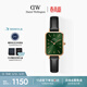 丹尼爾惠靈頓（DanielWellington）DW女士手表復古方盤(pán)小綠表輕奢小眾石英腕表送女友生日禮物DW446