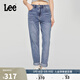 Lee25新品411舒適小直腳五袋款中淺藍女牛仔褲 中淺藍 26 