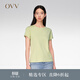 OVV【孫儷同款】春夏熱賣(mài)女裝基礎圓領(lǐng)寬松易搭短袖T恤 淺綠（凈色）13 M