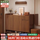 樸素物語(yǔ)實(shí)木鞋柜門(mén)口入戶(hù)柜收納柜一體靠墻玄關(guān)柜多層家用樓道走廊鞋架子 【限時(shí)福利】特厚南洋盈木100-32-100cm-可放22-25雙鞋